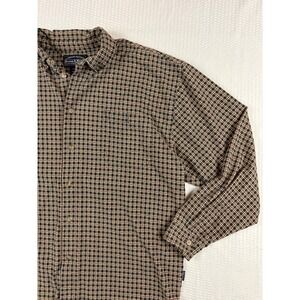 Vintage Bowen & Wright Shirt Mens XL Green Plaid 100% Cotton Button Down Preppy